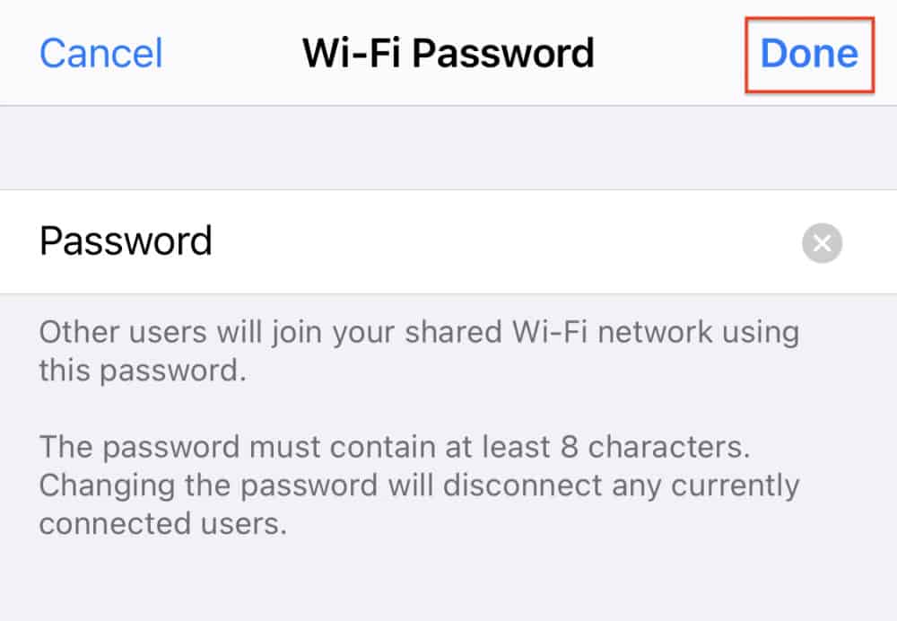 How to check the WiFi password for personal hotspot on the iPhone