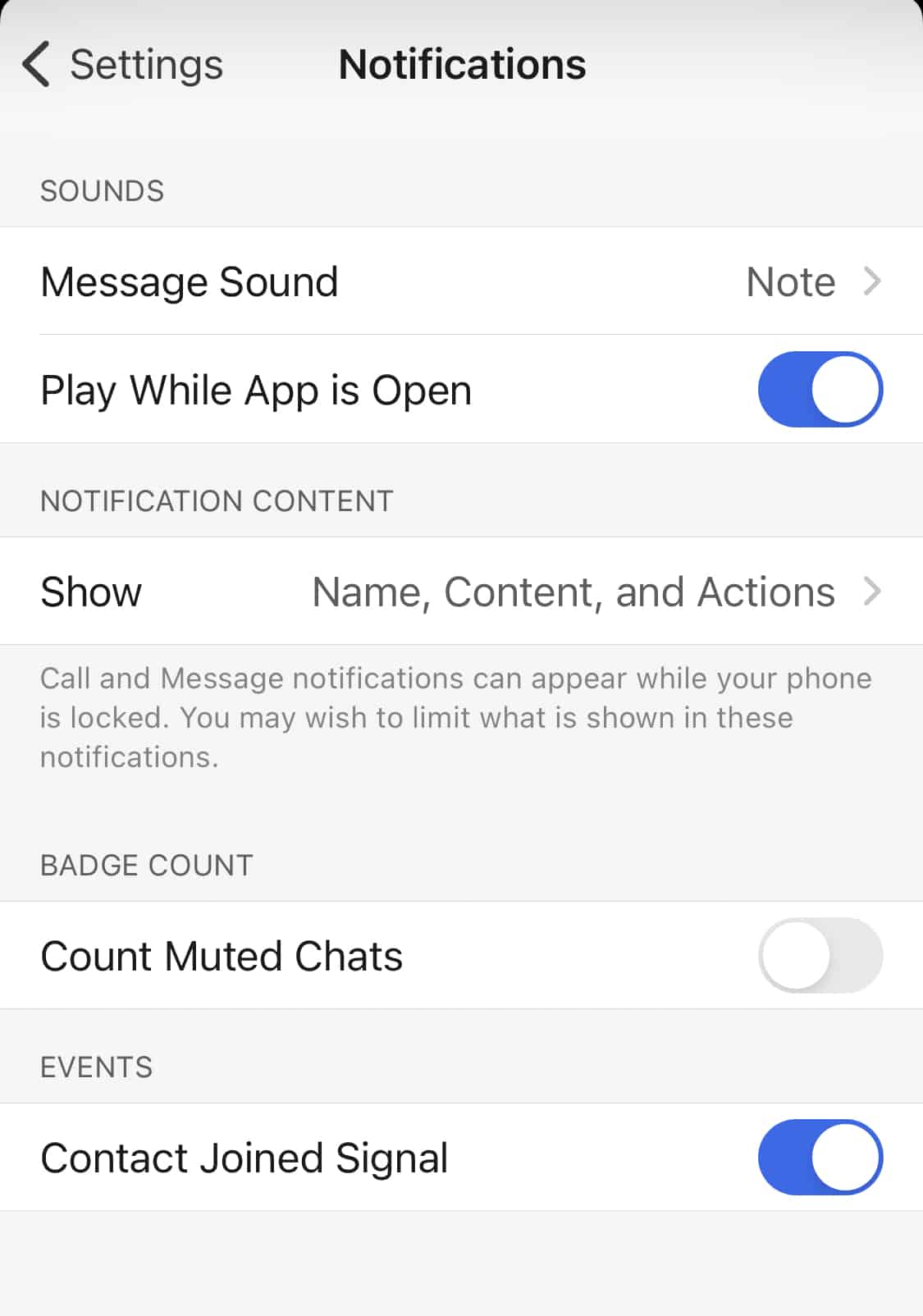 Easily customise the notification settings on the Signal Messenger