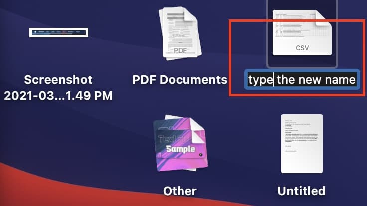How to rename a file on a Mac