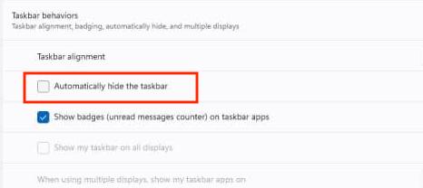 How to Hide the Taskbar in Windows 11 Automatically
