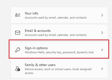 How to change the password on Windows 11