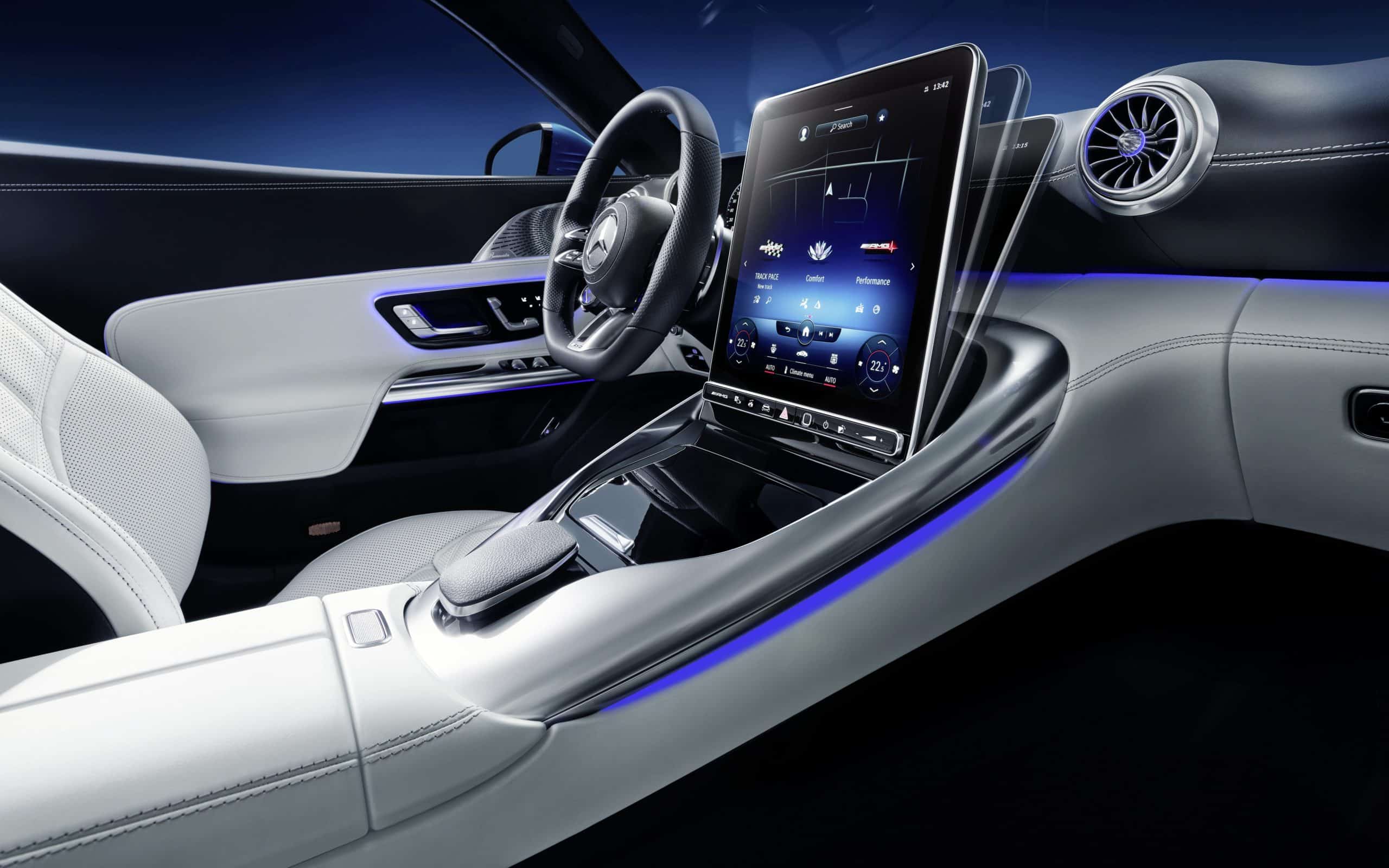 Here's an exclusive look at the interiors of the all-new Mercedes-AMG SL