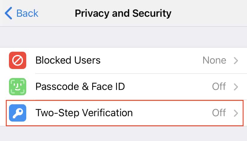 How to enable two step verification on Telegram Messenger