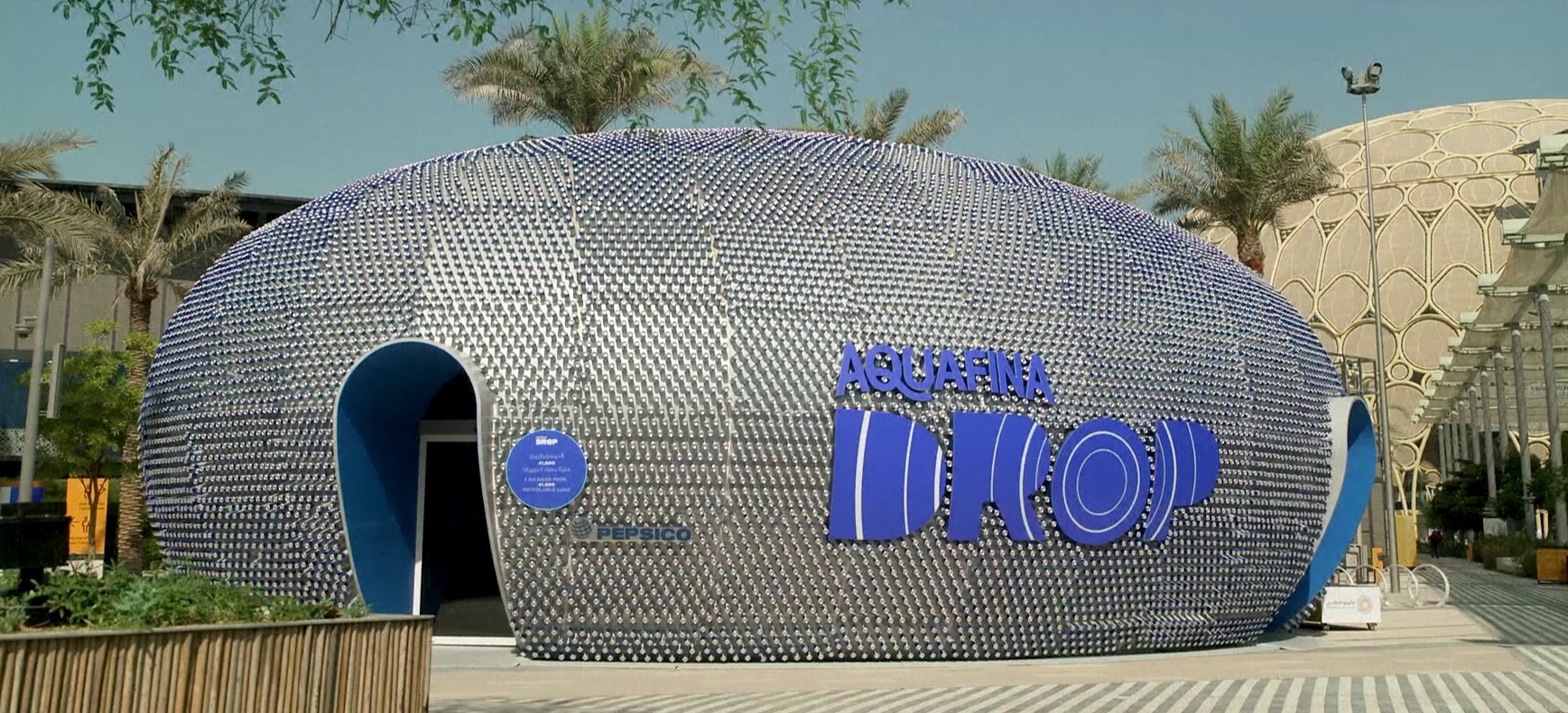 Pepsi creates a pavilion with 41,000 recyclable aluminum cans at Expo2020