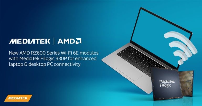 AMD і MediaTek дэбютуюць модулі Wi-Fi 600E серыі AMD RZ6
