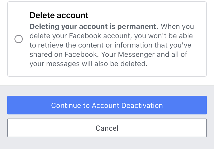 The quick and easy guide to deleting your Facebook account using the app