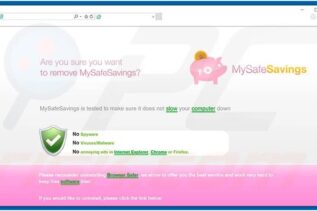How to Uninstall Mysafesavings from Windows 7?