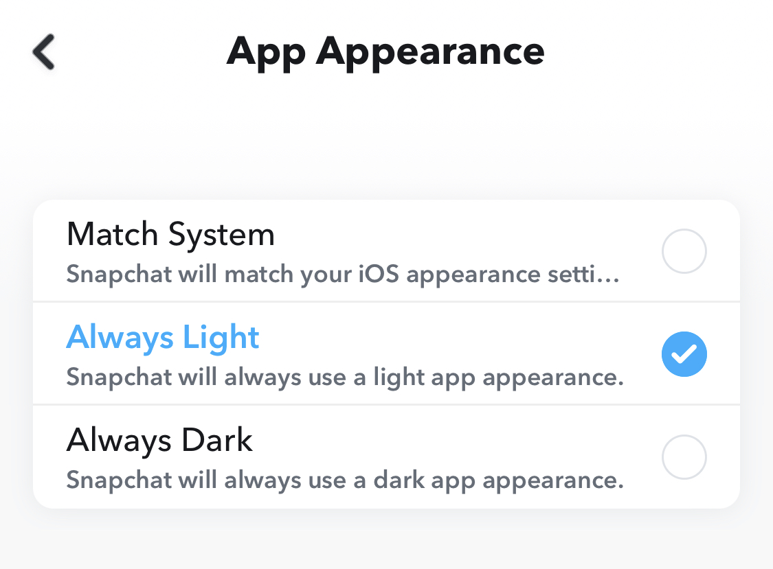 How to enable dark mode on Snapchat