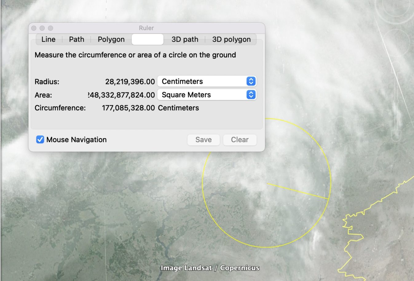 Google Earth Ruler How to draw a circle around an area on Google Earth