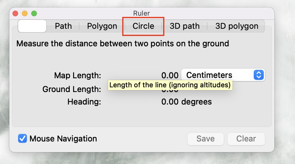 How to draw a circle around an area on Google Earth