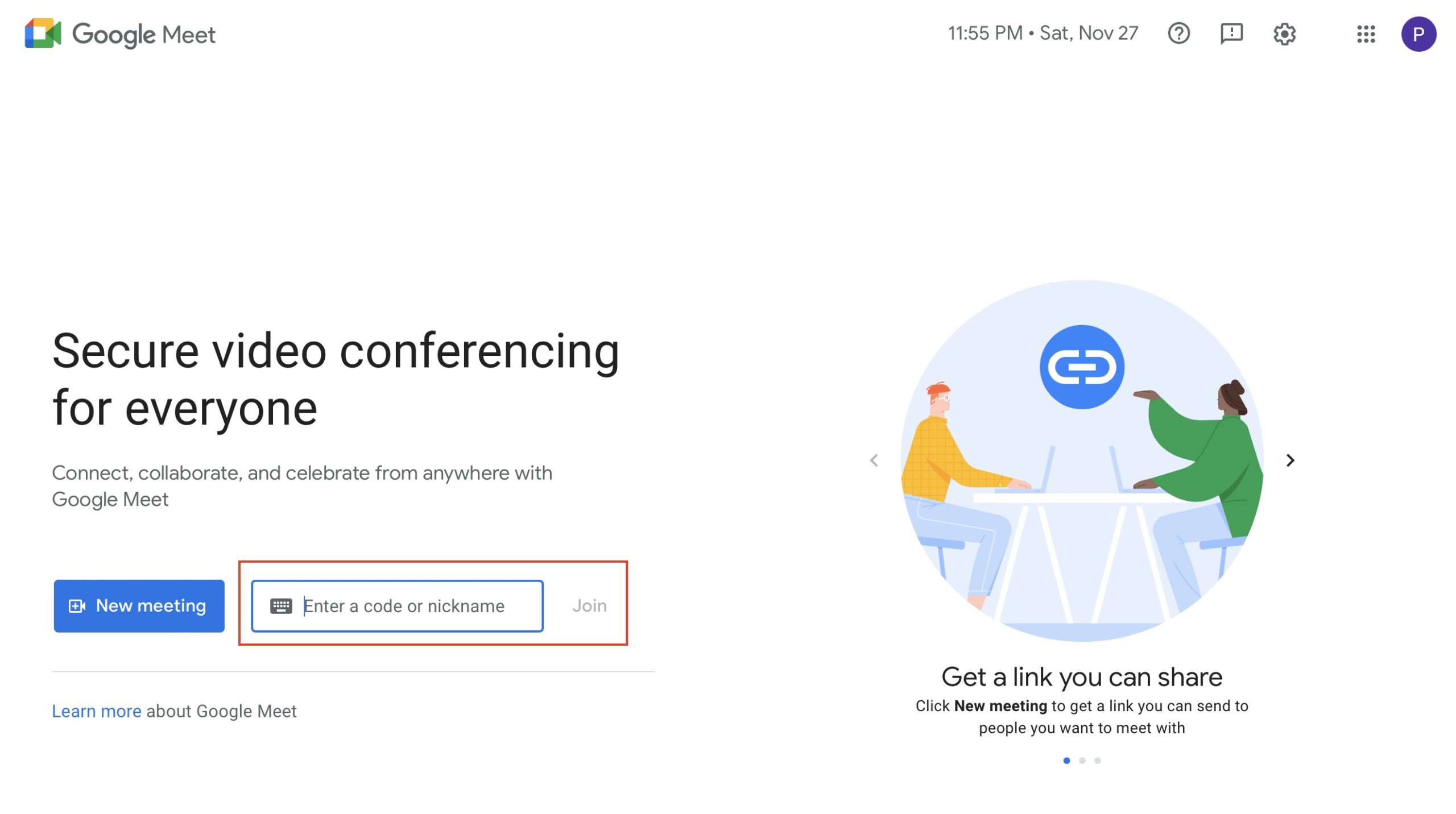 Getting started with Google Meet