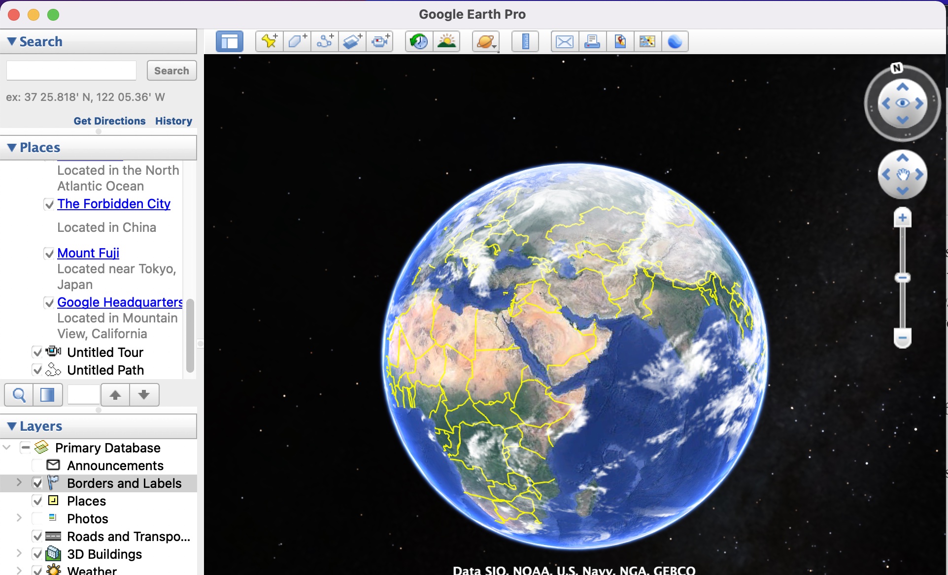 How to draw a circle around an area on Google Earth