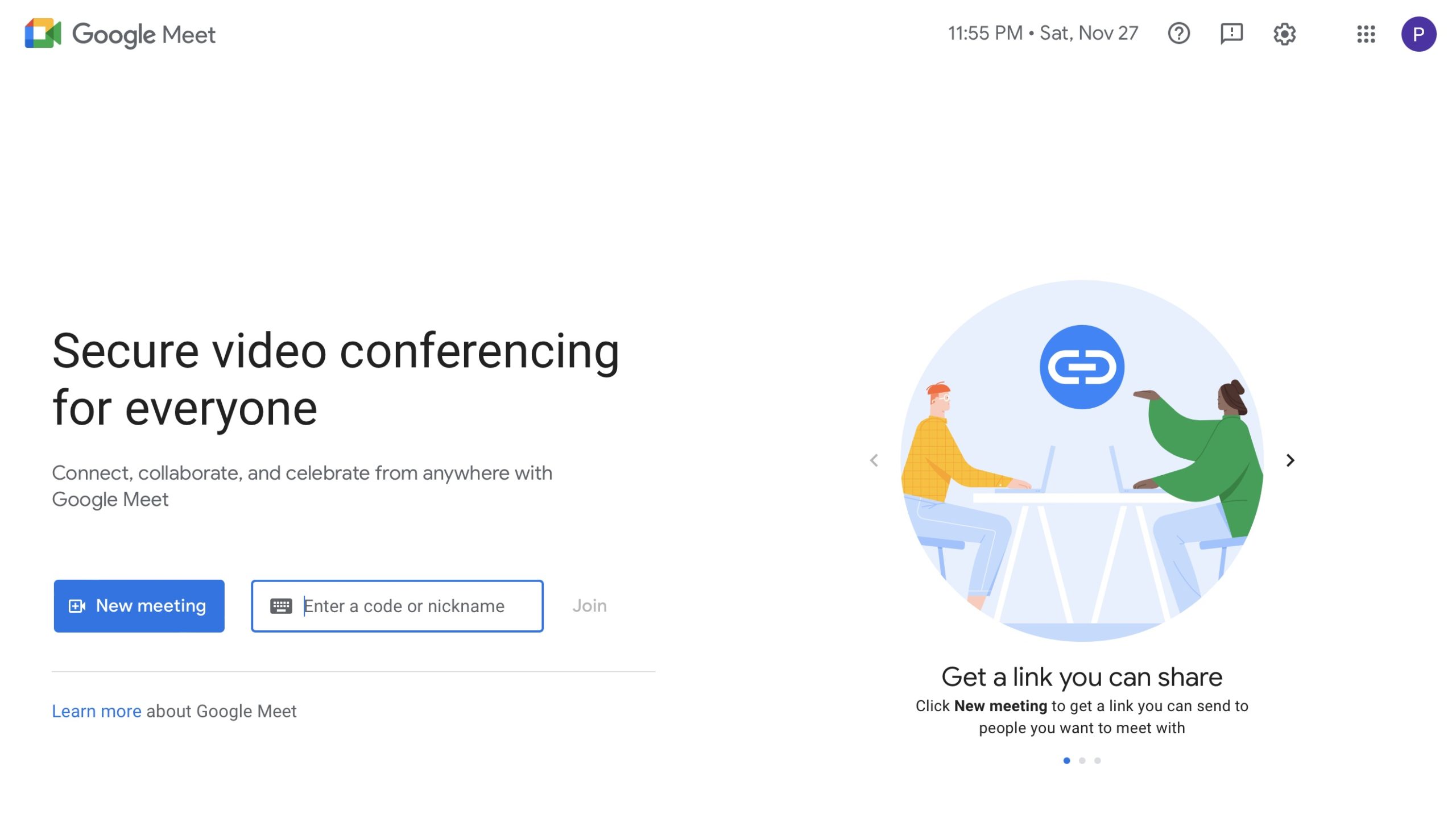 Getting started with Google Meet