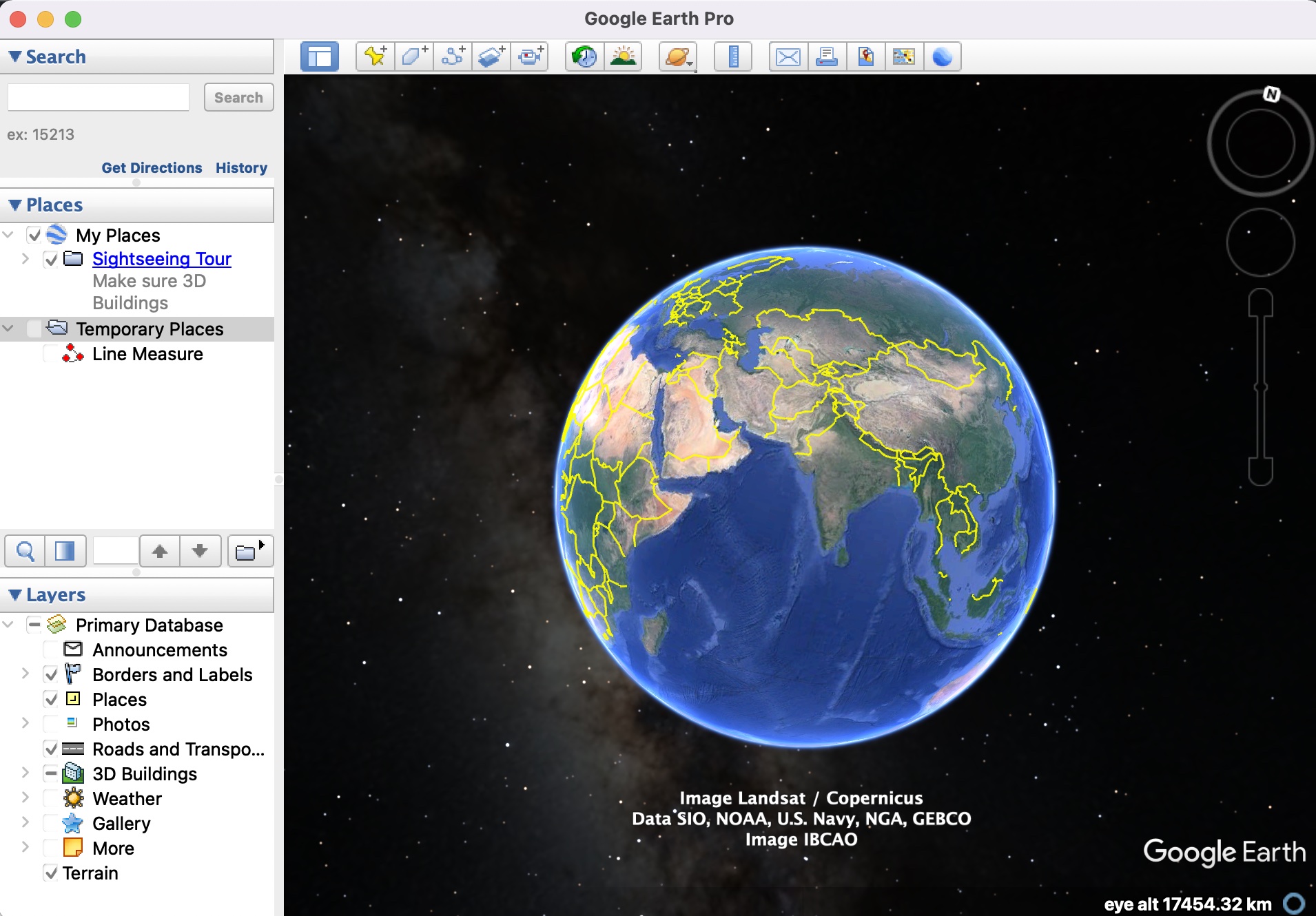 क्या आप Google धरती पर स्थानों पर रूपरेखा लागू कर सकते हैं?