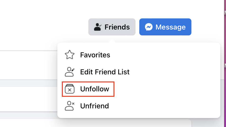 How to unfollow someone on Facebook