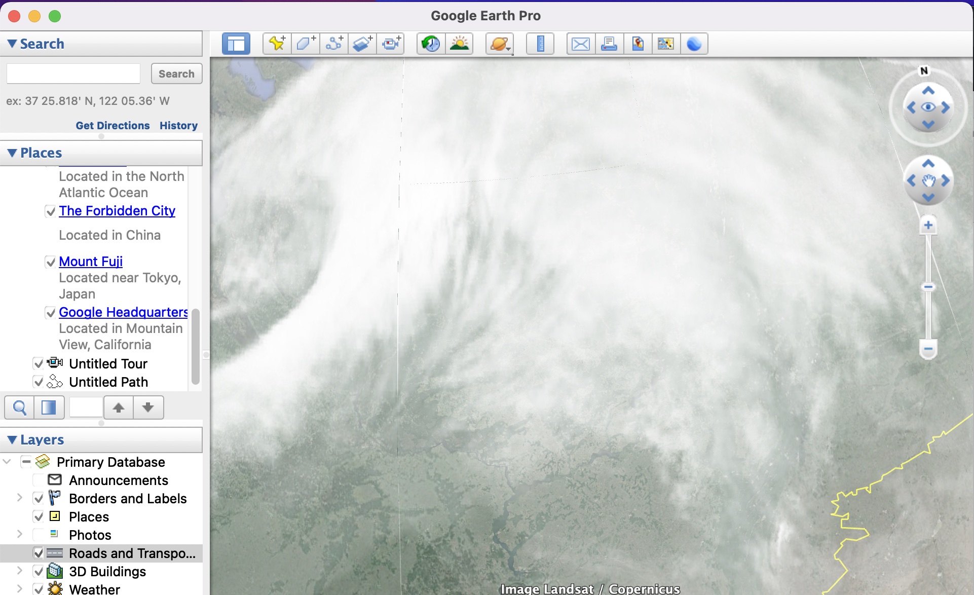 How to draw a circle around an area on Google Earth