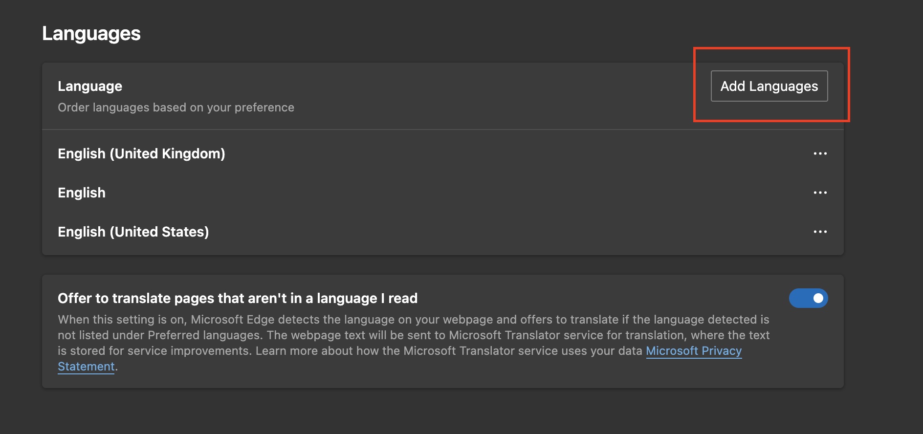 How to add languages to your Microsoft Edge browser