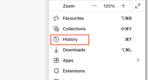 How to view the browsing history on Microsoft Edge
