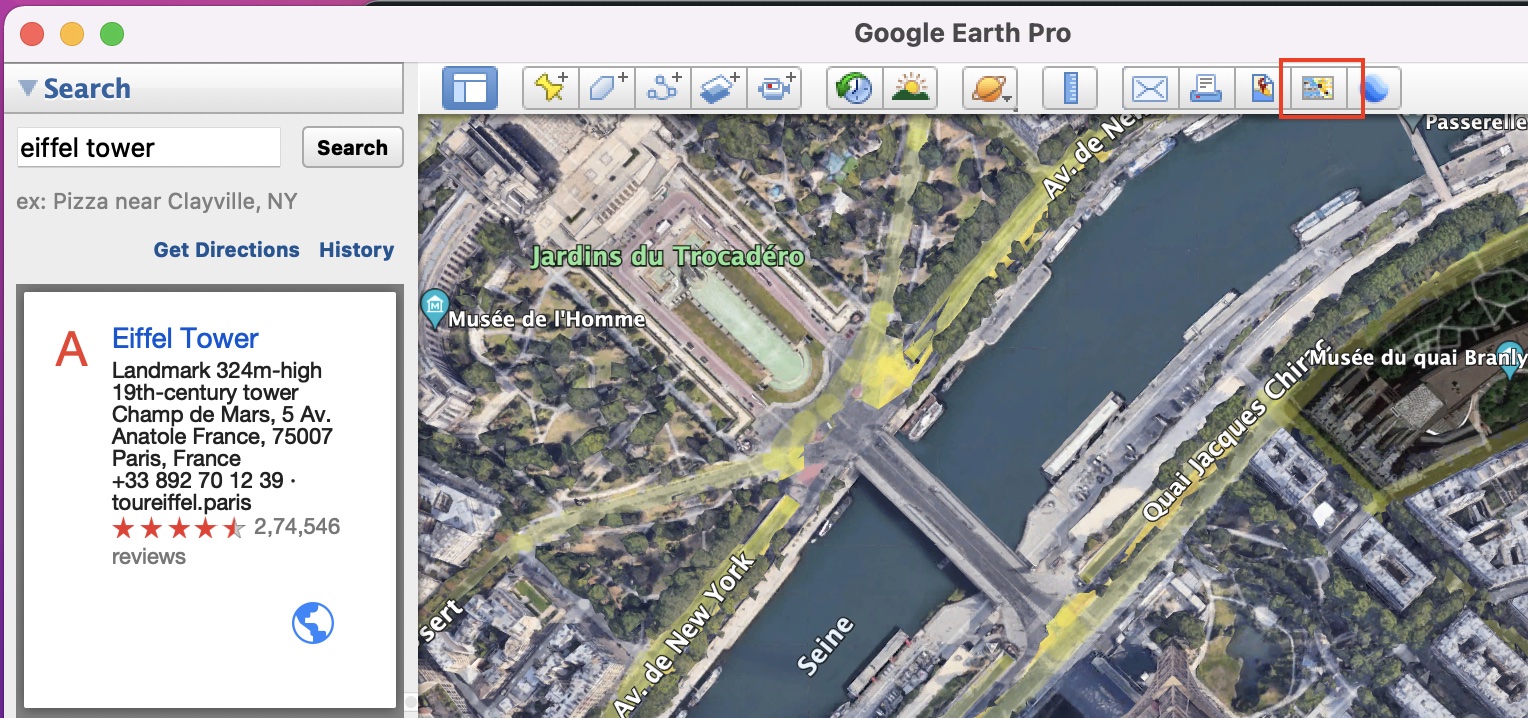 How to transfer a place on Google Earth to Google Maps