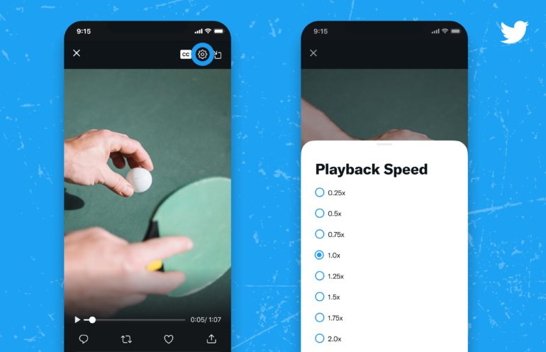 Twitter is testing new playback speeds for video content on the platform