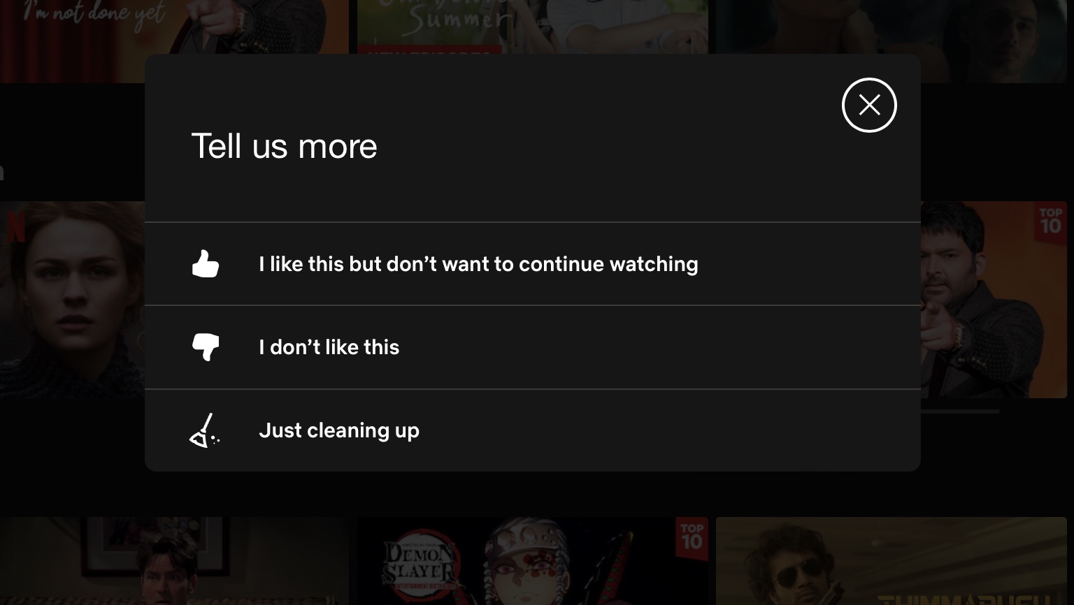 How to remove content from your continue watching list on Netflix
