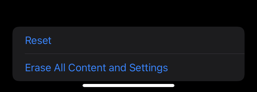 This is what the reset options mean on the iPhone