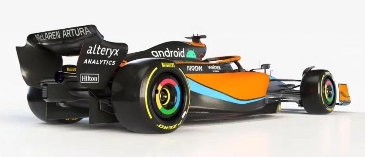 The Android robot and Chrome wheels will be featured on the McLaren F1 car in 2022, thanks to Google's support of the team