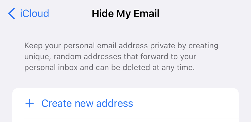 This is how you can use the Hide my Email feature