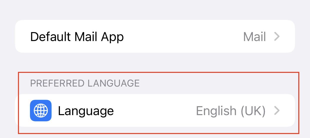 How to change the app language on iOS