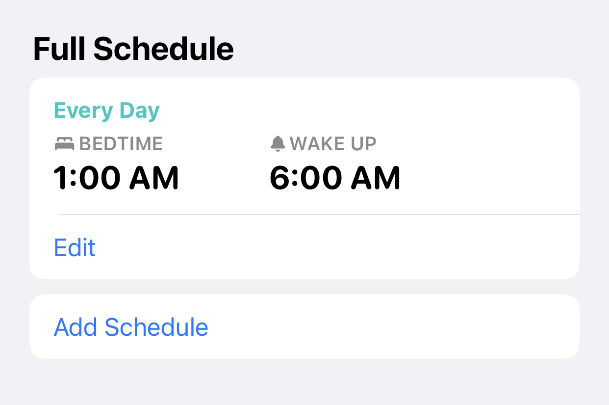 The step by step guide to set up sleep schedules on iOS