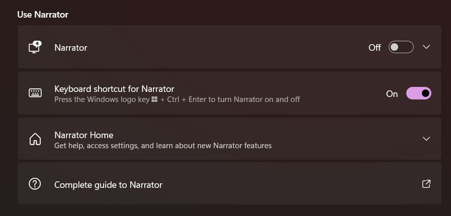 This is how you can use the Narrator feature on Windows 11