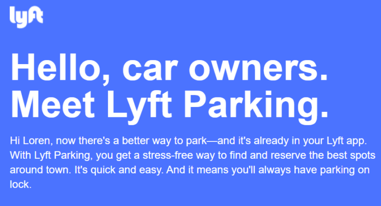 The Lyft app now allows you to reserve and pay for a parking space