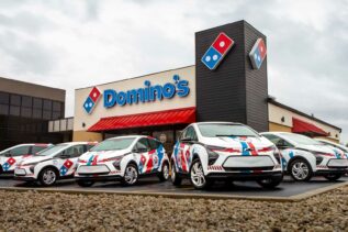 Domino's is constructing an all-electric pizza delivery fleet using Chevrolet Bolts