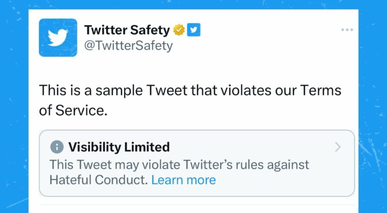 Twitter introduces "Restricted Reach" labels for flagged tweets