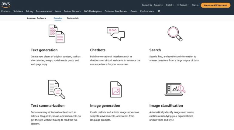 Amazon Unveils Bedrock: A Cloud Service for AI-Generated Content