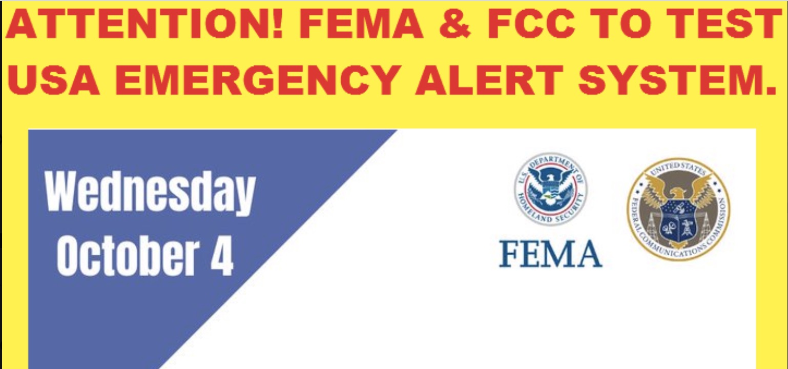National Wireless Emergency Alert System Test Scheduled For October 4
