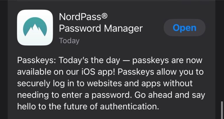 NordPass Empowers iPhone Users with Passkey Support