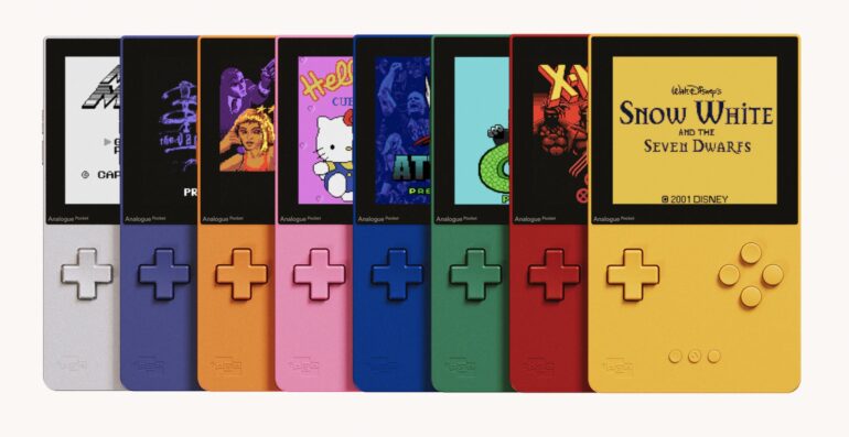 The Analogue Pocket will come in eight popular Gameboy Advance colours