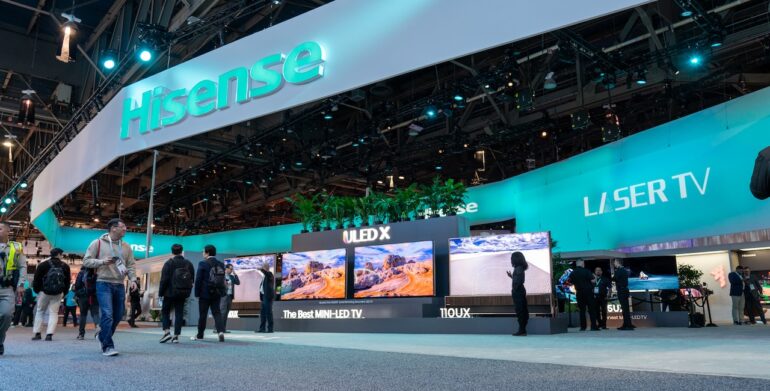 HISENSE EXHIBITS NEW ULED X TV, SMART REFRIGERATOR AND DISHWASHER AT CES 2024