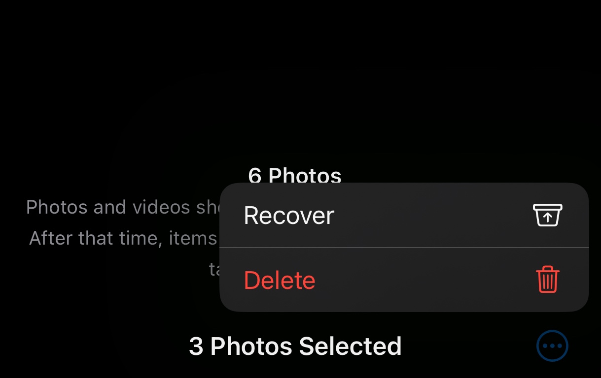 How to recover recently deleted photos on iOS
