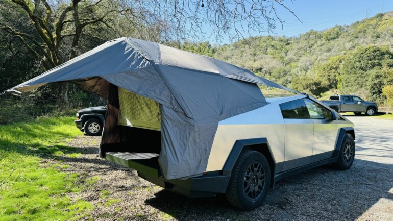 Cybertruck Basecamp Tent Disappoints Early Adopters with Lackluster Design, High Price Tag