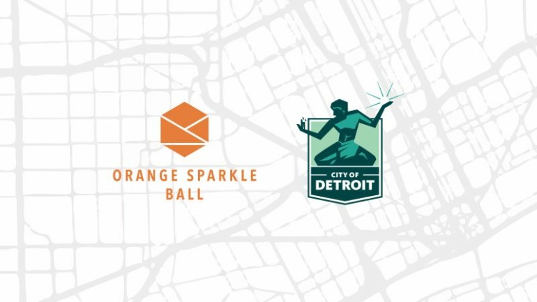 Orange Sparkle Ball