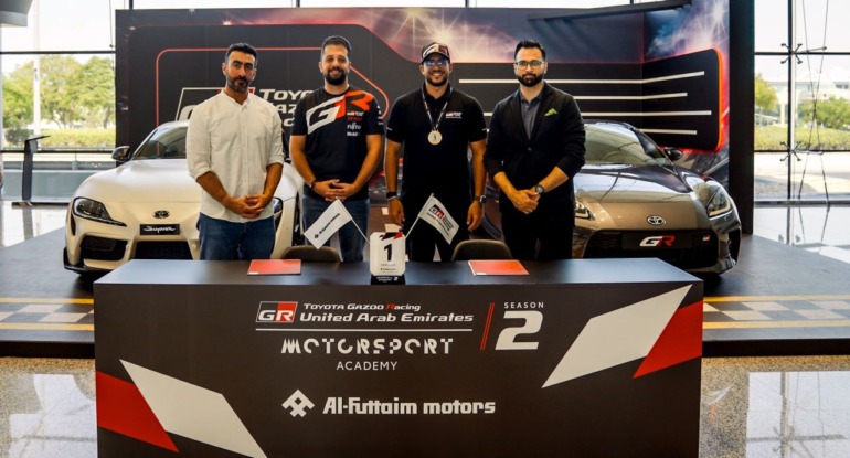 Toyota Gazoo Racing UAE Academy, Sultan Khalifa, Emirati racer, motorsports, reality TV show, Al-Futtaim Toyota, UAE, Toyota GR Supra, racing talent, motorsport culture