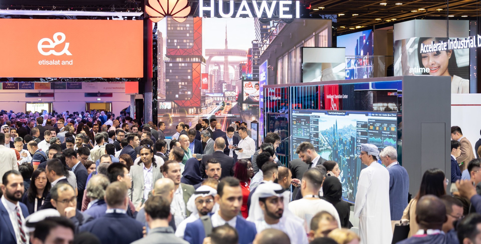 GITEX GLOBAL 2024 exhibition hall showcasing 5G and AI technologies