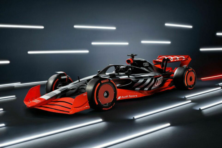 Rendering of the Audi Formula 1 car concept design for the 2026 season.