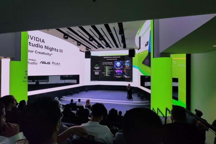 NVIDIA Studio Nights, NVIDIA Studio, ASUS ProArt, GeForce RTX, creative design competition, Saudi Arabia, local artists, digital art, CGI, videography, architecture design, photography, NVIDIA Canvas, Omniverse, Broadcast, Riyadh events, Esteqlal AlHumaidi, creative technology