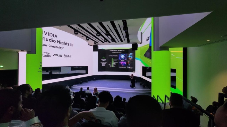 NVIDIA Studio Nights, NVIDIA Studio, ASUS ProArt, GeForce RTX, creative design competition, Saudi Arabia, local artists, digital art, CGI, videography, architecture design, photography, NVIDIA Canvas, Omniverse, Broadcast, Riyadh events, Esteqlal AlHumaidi, creative technology