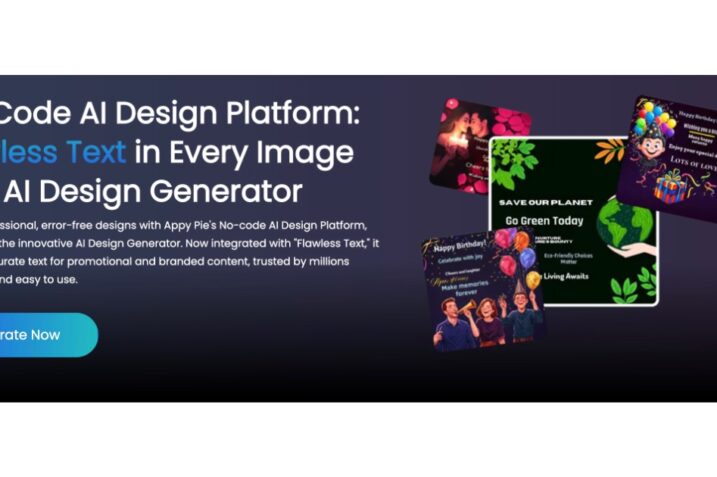 Appy Pie Design platform interface showcasing Christmas poster creation.