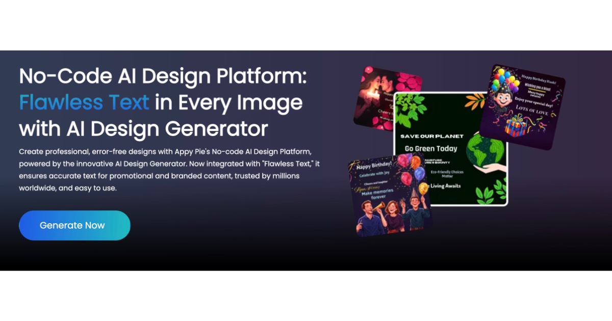 Appy Pie Design platform interface showcasing Christmas poster creation.