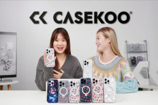 CASEKOO X Series phone case featuring RoseParade design with integrated Magic Stand